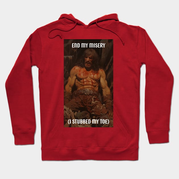 END MY MISERY - DARK FANTASY ART STYLE Hoodie by Vista Threads Co